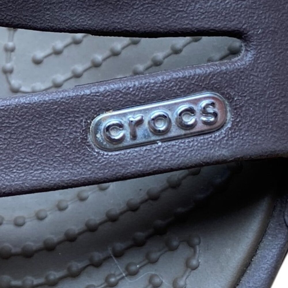 Crocs Patricia II Wedge Sandals Strappy Slip On Brown Comfort Travel Beach-8 - Picture 5 of 15